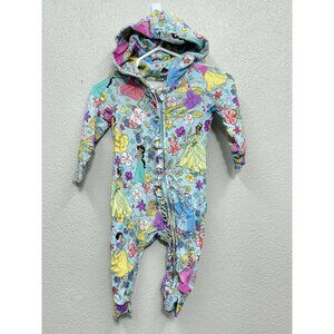 Posh Peanut Disney Princess French Terry Romper Sleeper Hooded Size 3-6 Months